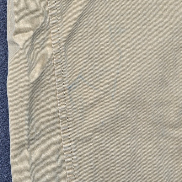 Banana Republic Authentic Chino Belted Wide Leg Cropped Pants Khaki Size 6 - Picture 3 of 7